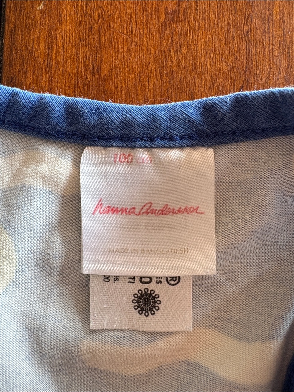 Hanna Andersson Navy, White & Yellow Wave-Print Girl's Tank Dress - Picture 2 of 3